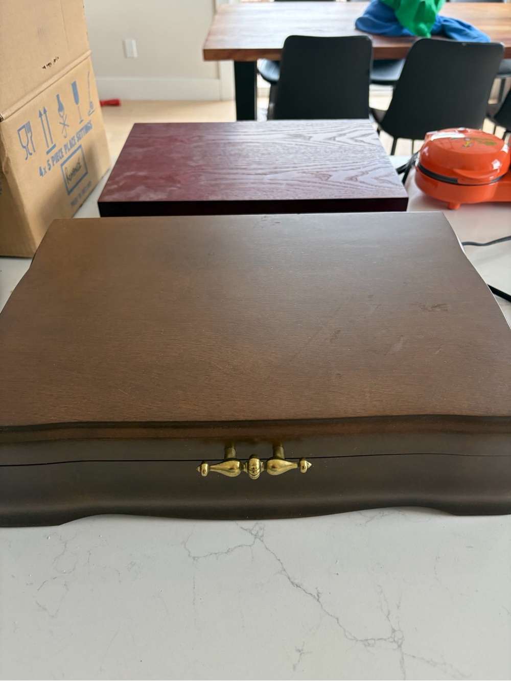 Two Classic Cutlery boxes for silverware